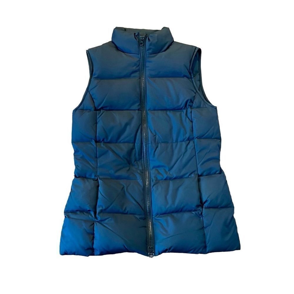Gap goose down full black puffer vest size xs